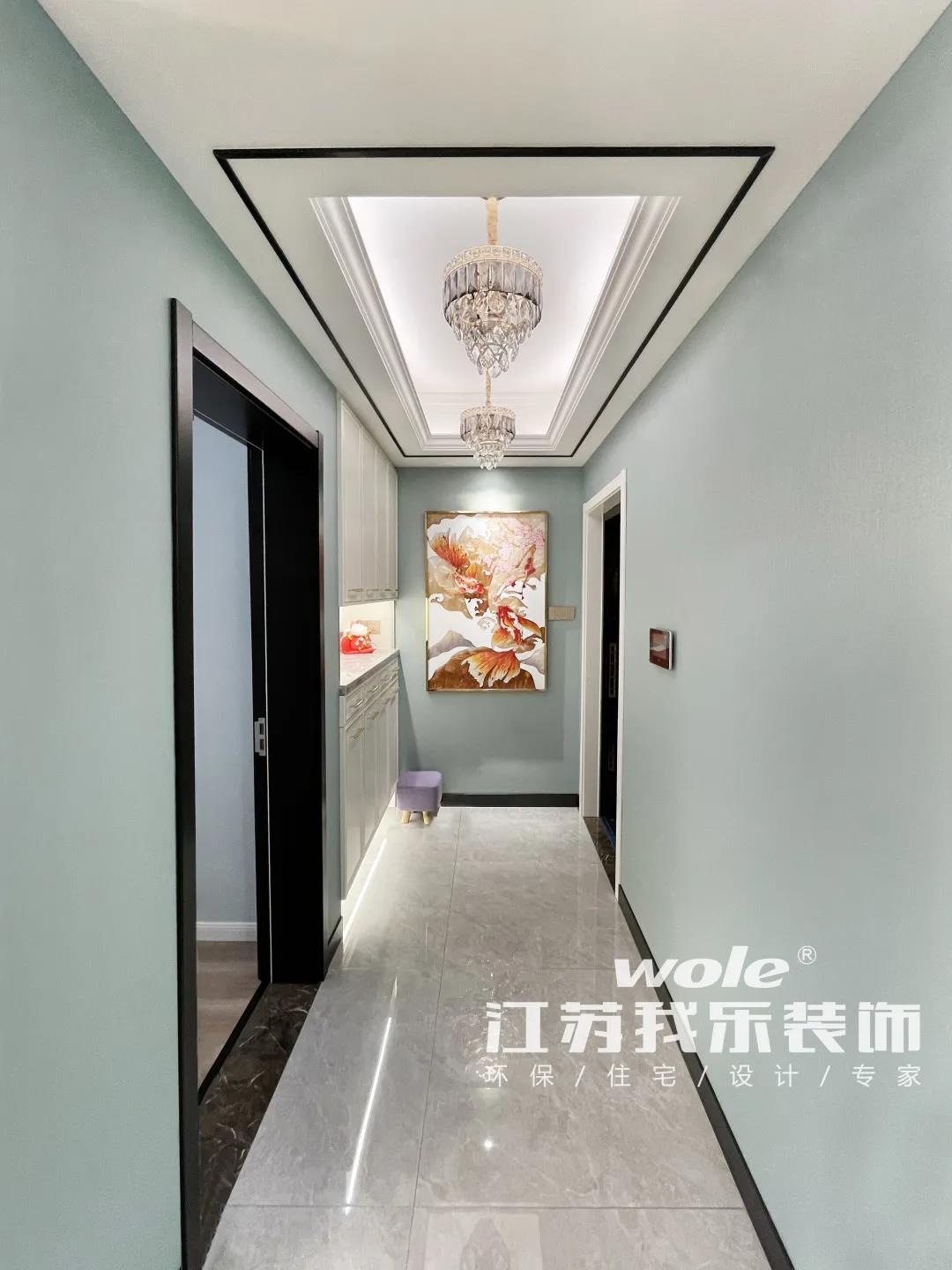 我樂裝飾·實(shí)景案例：116㎡輕奢風(fēng)四室兩廳，優(yōu)雅華麗，以石膏線點(diǎn)綴的吊頂更具格調(diào)！